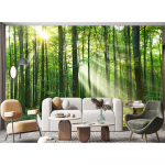 Loodusmaastiku tapeet Metsa seinapaber P&auml;ikeseline metsaseinamaal Sobib laste tuppa elutuppa magamistuppa seinamaal 200 cm(W) x 140 cm(H)