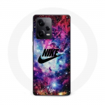 Coque Maniacase pour Xiaomi Redmi Note 12 Pro 5G nike logo noir styl&eacute; Rose Vif Violet Bleu