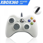Manette de jeu filaire Contr&ocirc;leur pour Xbox 360 et PC & USB Manette de jeu Joystick - Blanc