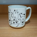 Super armas k&auml;sitsi maalitud keraamiline teetass Cartoon Cat Suure mahutavusega kohvikruusi tassid Kodukontor K&ouml;&ouml;k Baar Loov kingitus 401-500ml