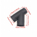 75mm &Otilde;hukanali Y-kujuline jagaja, sobib Eberspacherile, Webasto k&uuml;tteseadmele, sisediameetriga kanalile, auto tarvik