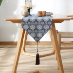 Inyahome kaasaegne ainulaadne sinine lauajooks kodus einestamiseks banketi pidup&auml;eva &otilde;htus&ouml;&ouml;gilauad kodukaunistusega j&otilde;ulukingid 33x80cm