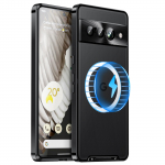 Google Pixel 9 Pro XL 7 8 Pro &uuml;mbris, magnetiline Magsafe laadimine, metallist alumiiniumisulamist raam, objektiivi ultra&otilde;huke tagumine kaitsekate For Pixel 9 must