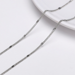 1-meetrine roostevabast terasest l&uuml;likett P&otilde;hiline punk-kett kaelakee k&auml;ev&otilde;ru ehete valmistamise tarvikute jaoks 01 1.7mm