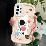 V&auml;rvitud mustriga Big Wave Edge pehmest silikoonmaterjalist Macaron telefoni&uuml;mbris, p&otilde;rutuskindel kaitsev kummist korpus Samsung Xiaomi Poco Redmi jaoks Redmi A2 Plus sinine