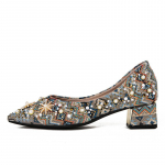 Naiste Rhinestone'i balletiplaadid, terava varbaga p&auml;rl Teemant madala kontsaga kleit Pulmapeokleit Naistele T&ouml;&ouml; &Auml;ri Lamedad jalan&otilde;ud Vabaajajalatsid 38