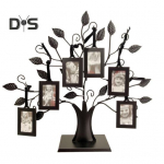 Sugupuu pildiraam Metallist puidust fotoraami alus 6 dekoratiivse 1,77 x 2,56/2,17 x 3,15 tolli raamiga seinalaua kaunistamiseks A