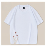 Kevad Suvi &Uuml;mara kaelusega Vaba suurus Hiina-&scaron;ikk F&ouml;&ouml;niksi tikand Puuvillased L&uuml;hikeste varrukatega T-s&auml;rgid Meeste M