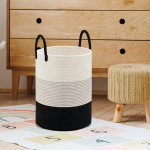 Vannitoa riidest pesukorv Dekoratiivne mitmeotstarbeline m&auml;nguasjade lasteaed White 35 cm