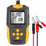 Auto mootorratta aku tester 12 V 24 V akus&uuml;steemi anal&uuml;saator SOH SOC CCA IR m&otilde;&otilde;tmine auto veokile kollane