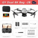 Uus originaal V88 droon 4K/8K HD kahe kaameraga &otilde;hufotograafia takistuste v&auml;ltimise kaugjuhtimispuldiga lennuki neljakopteri m&auml;nguasi 2025 Grey Dual-8K-2B