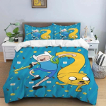 Multikas Seiklus Aeg Finn Ja Jake Tekikate Tekk Voodi &Uuml;he Inimese Twin T&auml;is Queen Suurus 3D Noorte T&uuml;druk Poiss Kingitus 140X200cm-2pcs