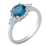 H&otilde;bes&otilde;rmus London Blue topaasiga 1,027 ct, toote kaal 2,59 g (1074220) 17 sinine