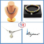 Pierres et Min&eacute;raux. Parure bijoux Bracelet Collier 20 Perles H&eacute;matite multicolore 8 mm. Taille personnalisable. mitmev&auml;rviline