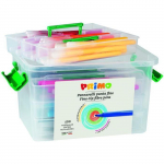 PRIMO 615PEN120 Feutres super-lavables, pointe fine, en mallette scolaire avec 4 compartiments, 120 pi&egrave;ces, 12 couleurs.