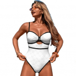 Naiste &uuml;hes t&uuml;kis ujumistrikoo Seksikas Monokini Body High Cut ujumiskost&uuml;&uuml;m puhkuseks rannas basseinis p&auml;evitamiseks S must