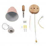 Makaron Voodi&auml;&auml;rne Seinalamp Ruumi S&auml;&auml;stev Roosa Lambikupp Seinalambid Puidust Alusega Elutuppa