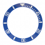40 mm l&auml;bim&otilde;&otilde;duga kella bezel sisestusr&otilde;ngas l&auml;bipaistva skaalaga helendav keraamiline asendusbezel sisestus valge valge/sinine