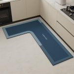 Premium L-kujulised k&ouml;&ouml;gimatid: mustust h&uuml;lgav, kergesti hooldatav, imav, kiiresti kuivav diatomiit savi majapidamiskasutuseks. 100*150cm