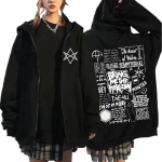 BringMe TheHorizon lukuga kapuutsiga dressipluusid BMTH Heavy Metal Rockb&auml;nd lukuga kapuutsiga dressipluusid meestele naistele &uuml;lem&otilde;&otilde;dulised kapuutsiga jakid XL
