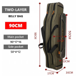 Fishing Gear Bag Green Waterproof and Wear-resistant Multifunctional Shoulder Bag Dual Shoulder Carry System