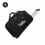 Oxfordi l&otilde;uendist ratastel duffelkott Kompaktne Veekindel Kokkupandav Pagas Suure mahutavusega Unisex S must