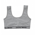 Lastele puuvillane sporditreening rinnahoidja aluspesu t&uuml;drukute treeningrinnahoidja Crop Top 8&ndash;14 aastat one size valge