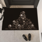 Gothic Skull Print P&otilde;randavaip Vannitoa Uksematt Tume teema Svamm Uksematt Vett imav dekoratiivne Mat K&ouml;&ouml;gi Pesuruumi Matt 40x60cm