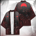 Anime Kakashi Konoha Madara Haori Sasuke Cosplay Kost&uuml;&uuml;mid Kimono Uchiha S&uuml;mbol Jope Jaapani mantel Kardigan Pidžaama Hommikumantel M
