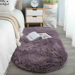 Ovaalne kohev vaip Shaggy vaip voodi matt Armas v&auml;rviline elutoa vaip pikkade juustega vaip Kodukaunistus 80x120cm boysenberry v&auml;rv