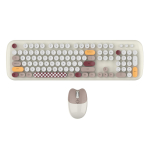 MOFII 2.4G juhtmevaba klaviatuuri ja hiire komplekt retro juhtmevaba klaviatuur &uuml;mmarguste klahvidega hispaania m&auml;nguklaviatuuri ja hiire komplekt