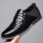 Ehtne Nahk Retro Kleitkingad mehed Mustad Oxfordid Vabaaja &Auml;rikingad Pulmad Klassikaline Kontor Formaalne T&ouml;&ouml;kingad mees Loaferid 38 must