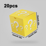 20 tk M&auml;ngupeo soosik M&uuml;steeriumikarp V&auml;ikesed maiuste karbid K&uuml;sim&auml;rgi karp Kinkekarp kingituste tegemiseks M&auml;ngude teemaline s&uuml;nnip&auml;evapeo dekoratsioonitarvikud 20pcs yellow
