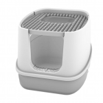 Suur Kassi WC Jagatud Liivakasti Alus T&auml;ielikult Suletud Aktiivs&ouml;e Deodoriseerimine Hallikasvalge