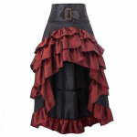 Naiste Mood Keskaegne Cosplay Kost&uuml;&uuml;m Gooti Seelik Vabaaja K&otilde;rge Madala &Auml;&auml;rise Elegantne Kleit Volangidega Seelikud M punane