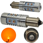 2 tk H21W LED-pirn BAY9S 12-24V CANBUS oranž USA