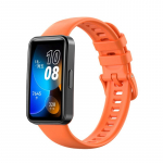 Rihm Huawei Band 8 k&auml;ev&otilde;ru jaoks, silikoonist sportlik nutikella TPU veekindel randmepael, pehme k&auml;ev&otilde;ru Huawei Band 8 tarvikute jaoks For Huawei Band 8 oranž