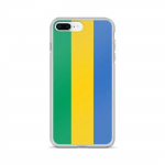 Coque iPhone &ndash; Drapeau Gabon &ndash; iPhone 8 Plus &ndash; Supp &ndash; Design fin et l&eacute;ger &ndash; Mitmev&auml;rviline