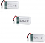 3 LiPo akut 3,7V 650mAh 25C Syma X5C X5 droonidele | &Uuml;hildub Cheerson CX-30W, Skytech M68, WLtoys F949-ga | H&otilde;bedane hall