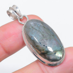 Natural Labradorite Gemstone 925 Sterling Silver Jewelry Pendant 1.81 l8o03