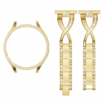 Naiste teemantrihm+&uuml;mbris Samsung Galaxy watch7 watch6 watch5 watch4 40mm 44mm jaoks S&auml;delev vahetusrihm kaitse&uuml;mbris Galaxy watch6 40mm