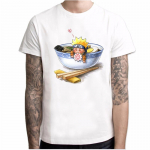 T-s&auml;rk Meeste Mood Lahe kaelus Naruto Love Ramen Print T-s&auml;rk l&uuml;hikeste varrukatega vabaaja XXXXL