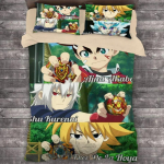 Anime Beyblade Burst Voodipesu Komplekt Tekikott Magamistoa Tekikatted &Uuml;heinimese Twin King Suuruses Tekikate Kodutekstiil 2/3 tk US Twin(172x218cm) black