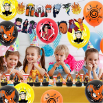 Cartoon Balloons Theme Party Dekoratsioonide hulka kuuluvad Banner Cake Toppers &otilde;hupallid