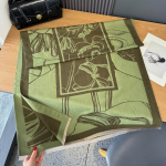 Retro prindiga kontrastv&auml;rvidega kahepoolne imitatsioonka&scaron;miirsall talvine k&otilde;rgekvaliteediline soe sall naistele 185cm roheline