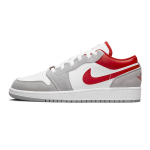 Air Jordan 1 Low SE GS Light Smoke Grey Gym Red Laste tossud Valge DM0589-016 36