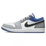 Air Jordan 1 Low SE True Blue Unisex tossud Valge Must Tsemendihall DM1199-140 47.5