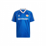 Adidas Originals Manchester United 1988-90 kolmas komplekt Retro jalgpallis&auml;rk Meeste topid Academy-Blue IP5544 M