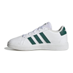 Adidas Grand Court Paelkinnitusega J Valged Kollegiaalrohelised Laste Tossud Pilvevalged IG4830 28.5