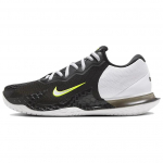 NikeCourt Zoom Vapor Cage 4 Rafa Must Valge Volt Unisex Tossud Metallik-H&otilde;bedased HQ1653-001 36.5